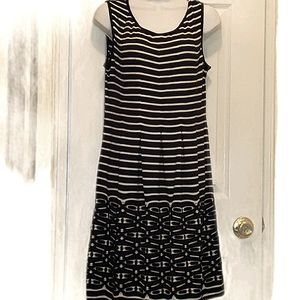 Max Studio navy & white stripe dress